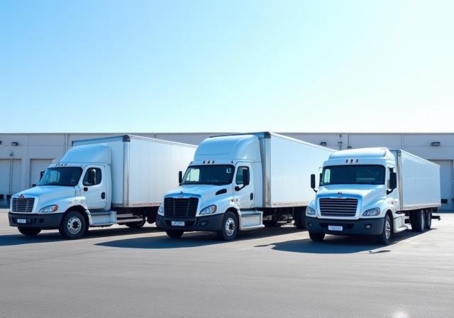 Variety of expedited transport vehicles including cargo vans and hot shot trailers